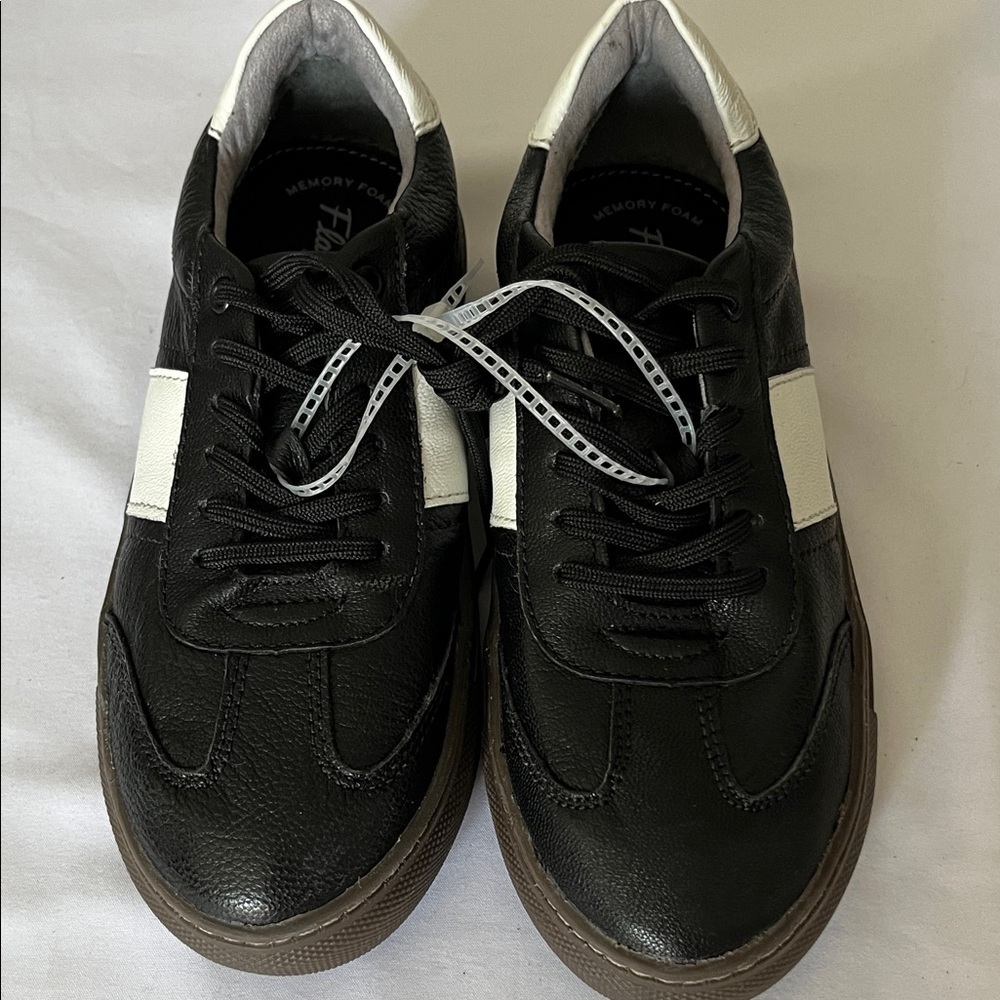 Flag Ltd Stylish Black and White Kids Sneakers